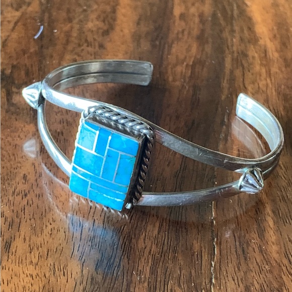 L. Granado turquoise cuff bracelet - Picture 4 of 6